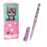Set  anotador + boligrafo gatito