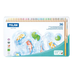 Caja Metal.  Acuarelables 36 Colores