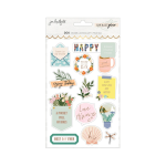 Stickers Live & Let Grow Gold