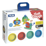 Maletín Softdough Masa 4 Colores Básicos más Herramientas Divertidas