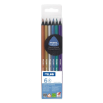 Estuche 6 lápices colores Metalizados